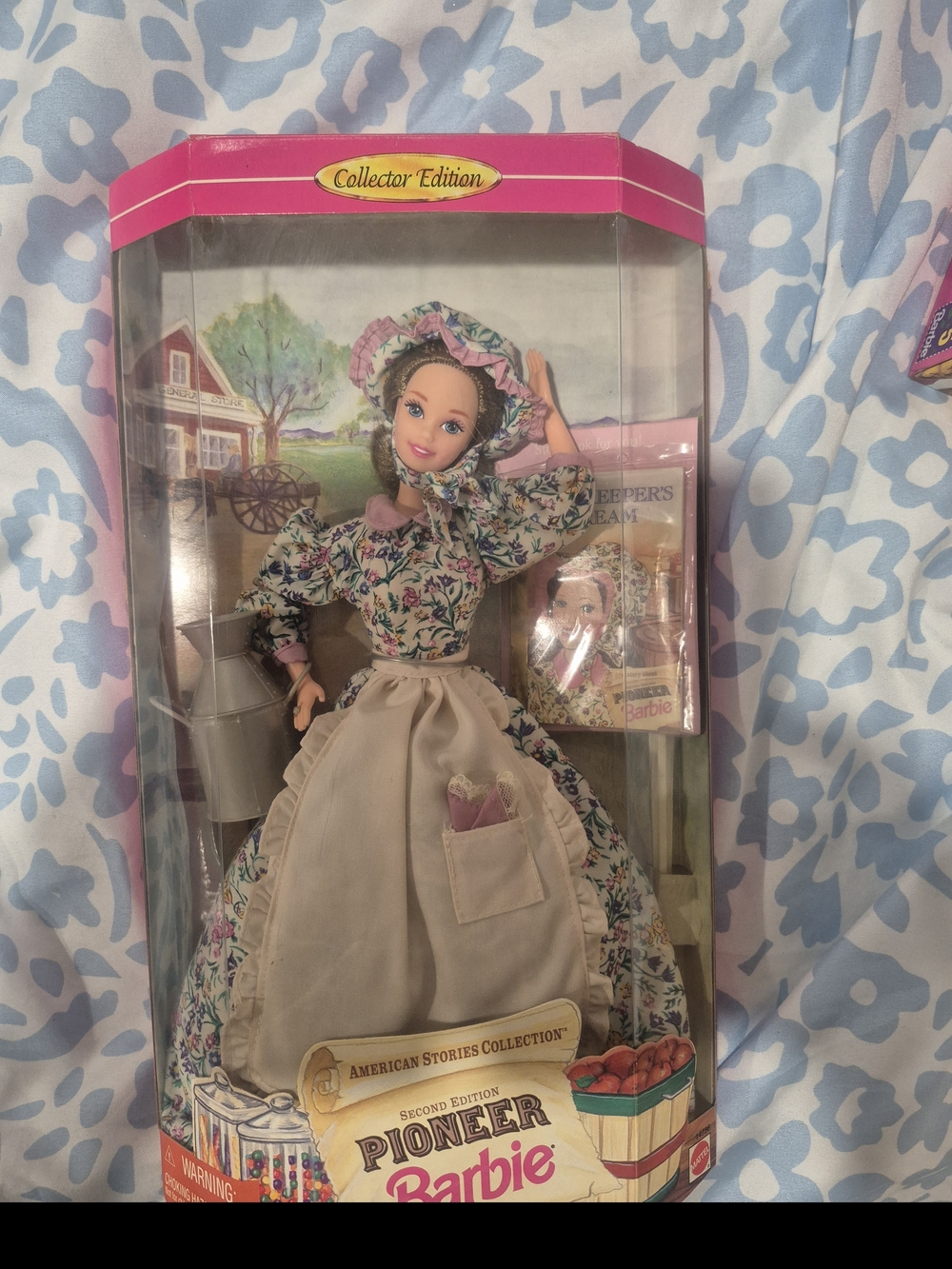 Pioneer Barbie Doll in Floral Prairie Dress